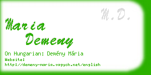 maria demeny business card